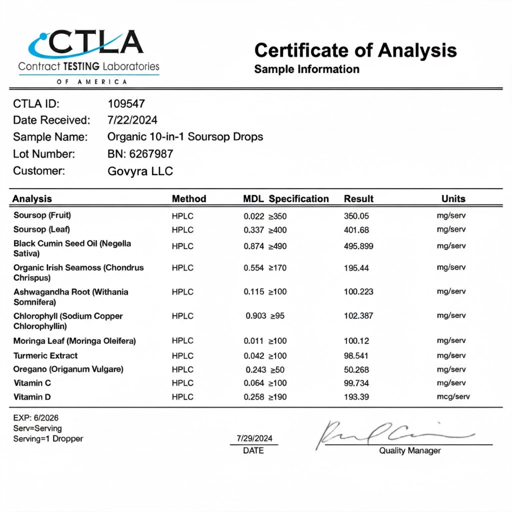 VYXION Pure Soursop 10-in-1 Liquid Drops