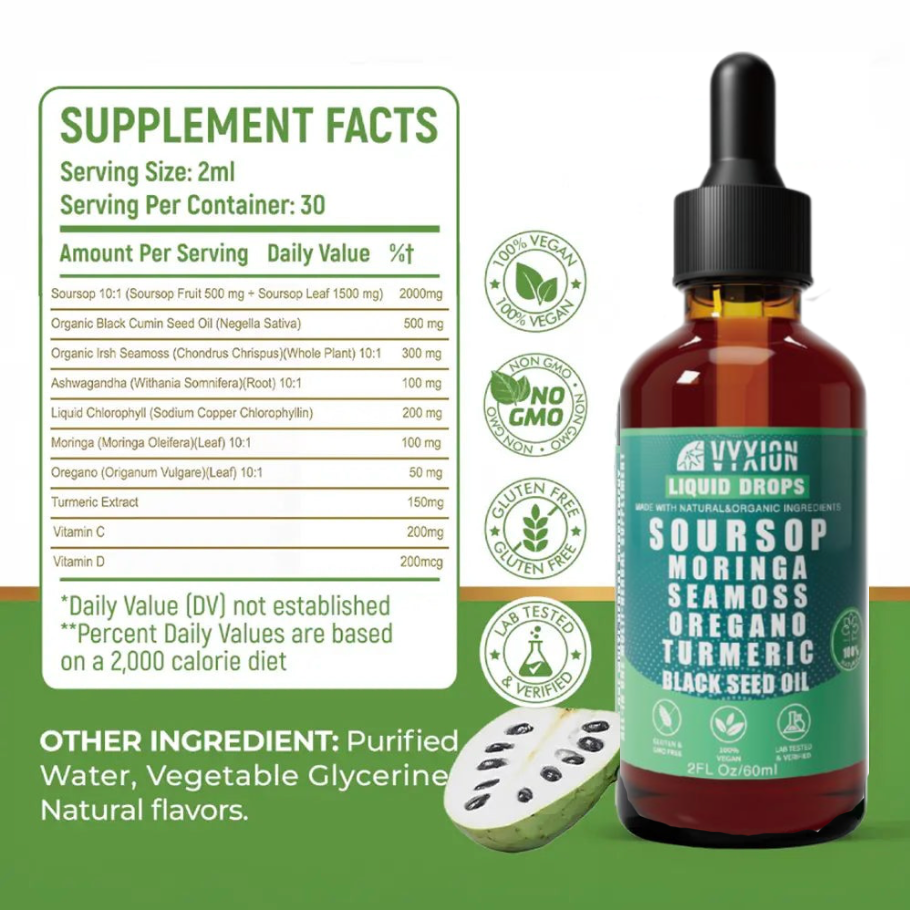 VYXION Pure Soursop 10-in-1 Liquid Drops